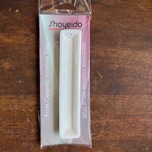 NWT Incense Holder Tray Japanese Ceramic Stick Incense Burners Shoyeido 5" frost